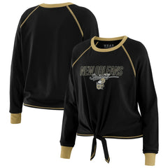 New Orleans Saints  WEAR by Erin Andrews Women's Tie-Front Long Sleeve T-Shirt
