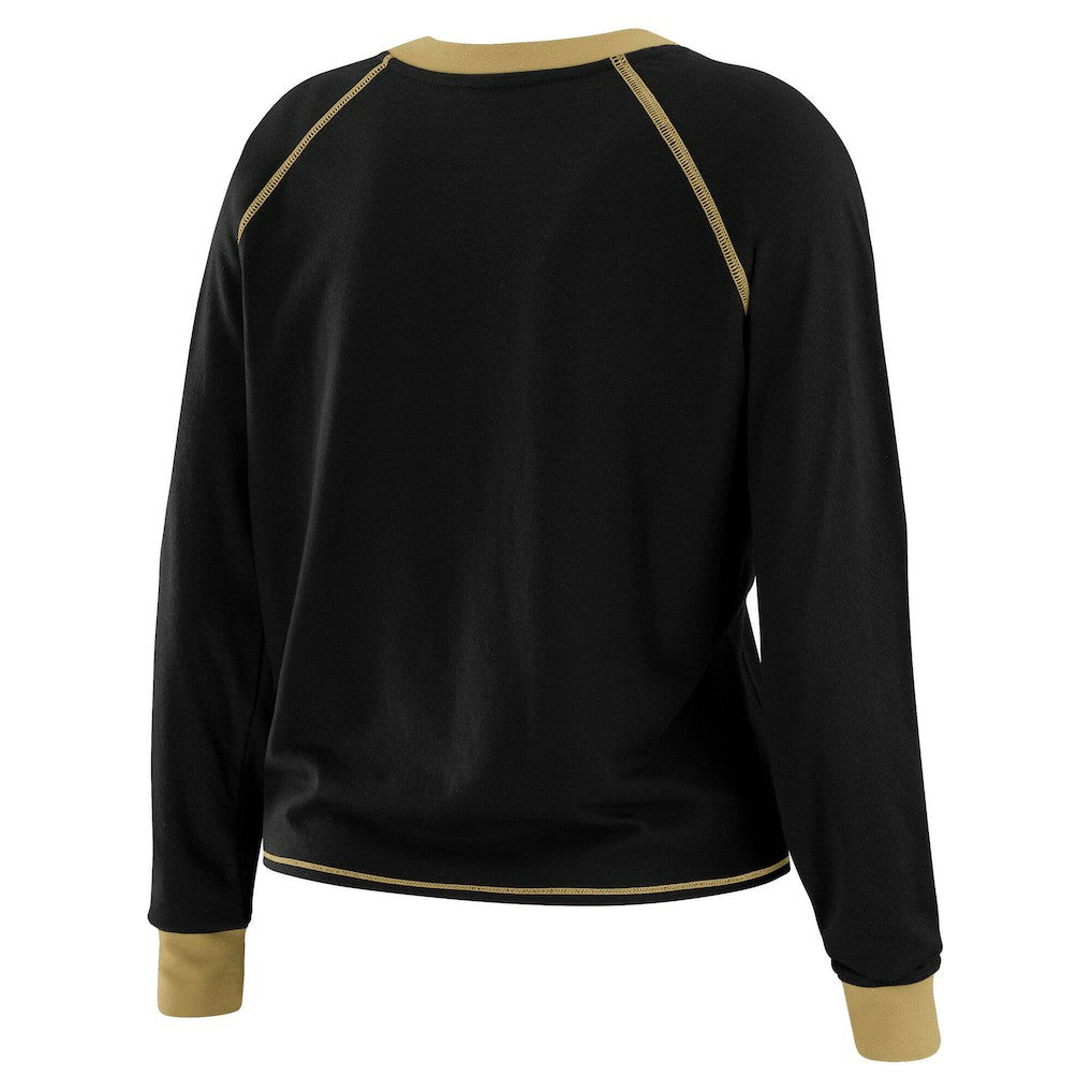 New Orleans Saints  WEAR by Erin Andrews Women's Tie-Front Long Sleeve T-Shirt