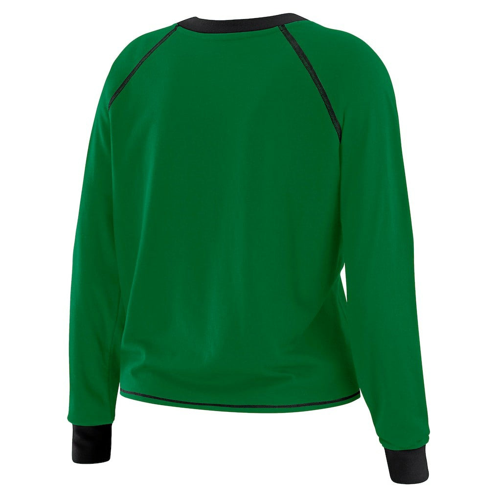 New York Jets  WEAR by Erin Andrews Women's Tie-Front Long Sleeve T-Shirt
