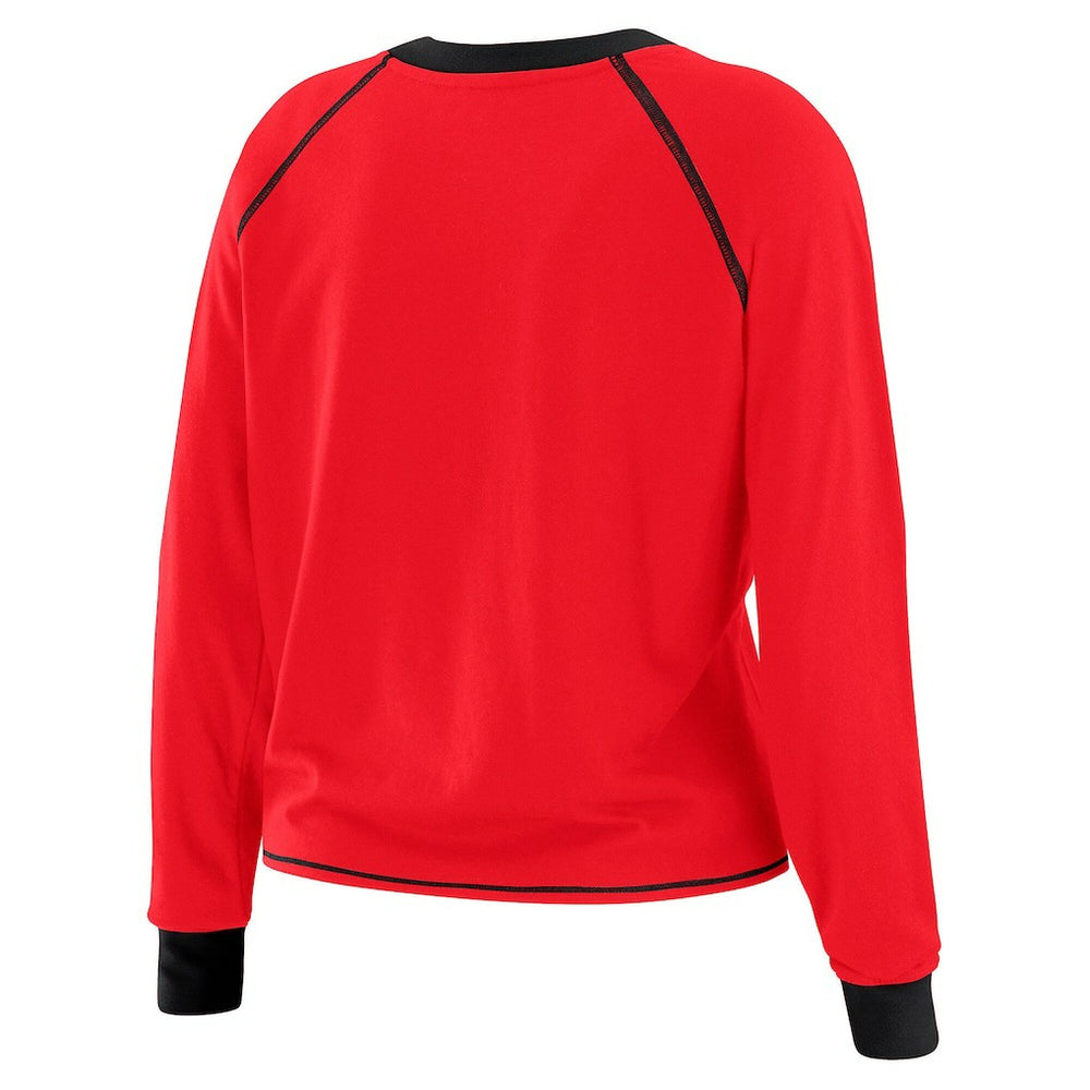 San Francisco 49ers  WEAR by Erin Andrews Women's Tie-Front Long Sleeve T-Shirt