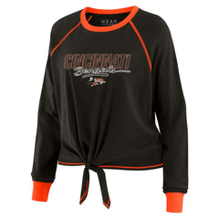 Cincinnati Bengals  WEAR by Erin Andrews Women's Tie-Front Long Sleeve T-Shirt
