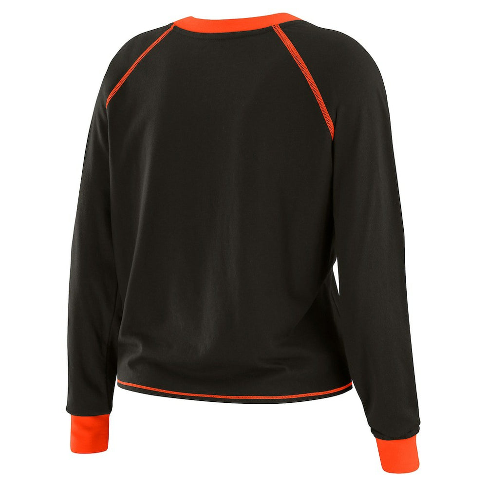 Cincinnati Bengals  WEAR by Erin Andrews Women's Tie-Front Long Sleeve T-Shirt