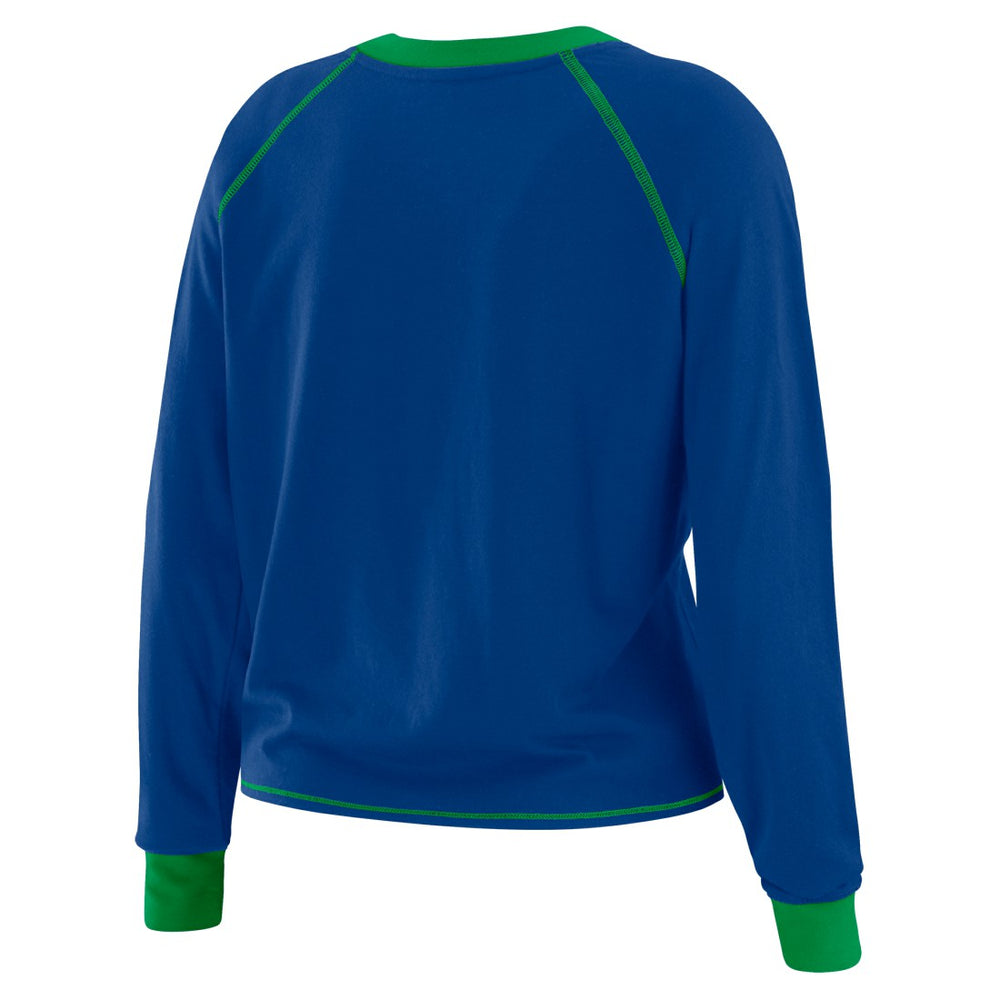Seattle Seahawks  WEAR by Erin Andrews Women's Tie-Front Long Sleeve T-Shirt