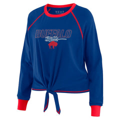 Buffalo Bills  WEAR by Erin Andrews Women's Tie-Front Long Sleeve T-Shirt