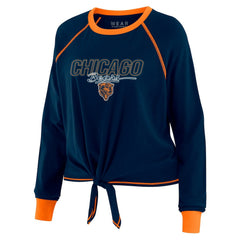 Chicago Bears  WEAR by Erin Andrews Women's Tie-Front Long Sleeve T-Shirt