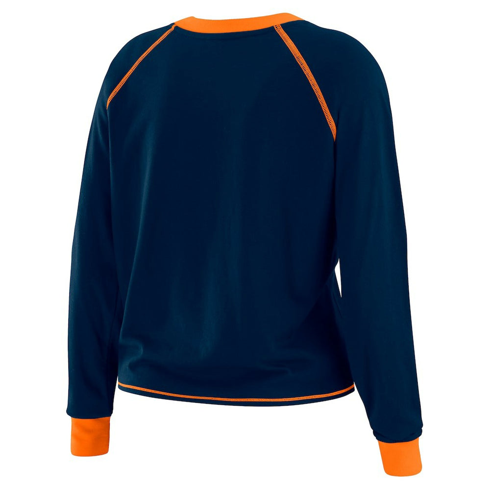Chicago Bears  WEAR by Erin Andrews Women's Tie-Front Long Sleeve T-Shirt