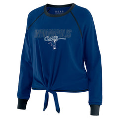 Indianapolis Colts  WEAR by Erin Andrews Women's Tie-Front Long Sleeve T-Shirt