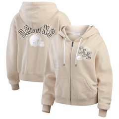 Cleveland Browns  WEAR by Erin Andrews Women's Tonal Full-Zip Hoodie