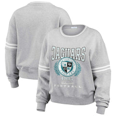Jacksonville Jaguars  WEAR by Erin Andrews Women's Cropped Pullover Sweatshirt