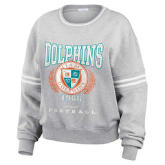 Miami Dolphins  WEAR by Erin Andrews Women's Cropped Pullover Sweatshirt