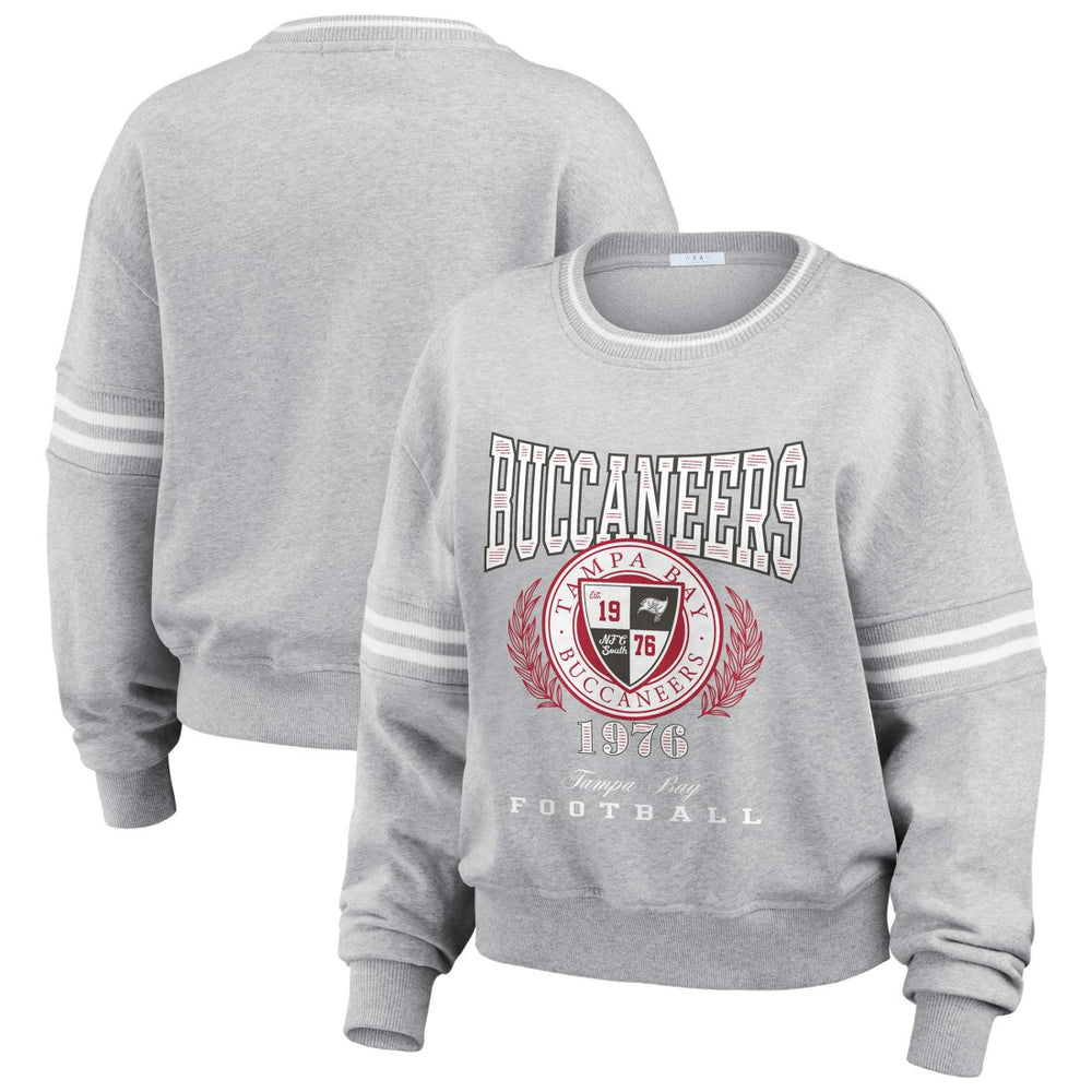 Tampa Bay Buccaneers  WEAR by Erin Andrews Women's Cropped Pullover Sweatshirt