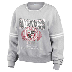 Tampa Bay Buccaneers  WEAR by Erin Andrews Women's Cropped Pullover Sweatshirt