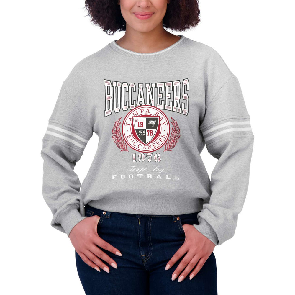 Tampa Bay Buccaneers  WEAR by Erin Andrews Women's Cropped Pullover Sweatshirt
