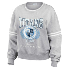 Tennessee Titans  WEAR by Erin Andrews Women's Cropped Pullover Sweatshirt