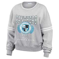 Carolina Panthers  WEAR by Erin Andrews Women's Cropped Pullover Sweatshirt