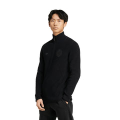 Germany National Team Originals 125th Anniversary Culturewear Half-Zip Rib-Knit Top Black - Adidas