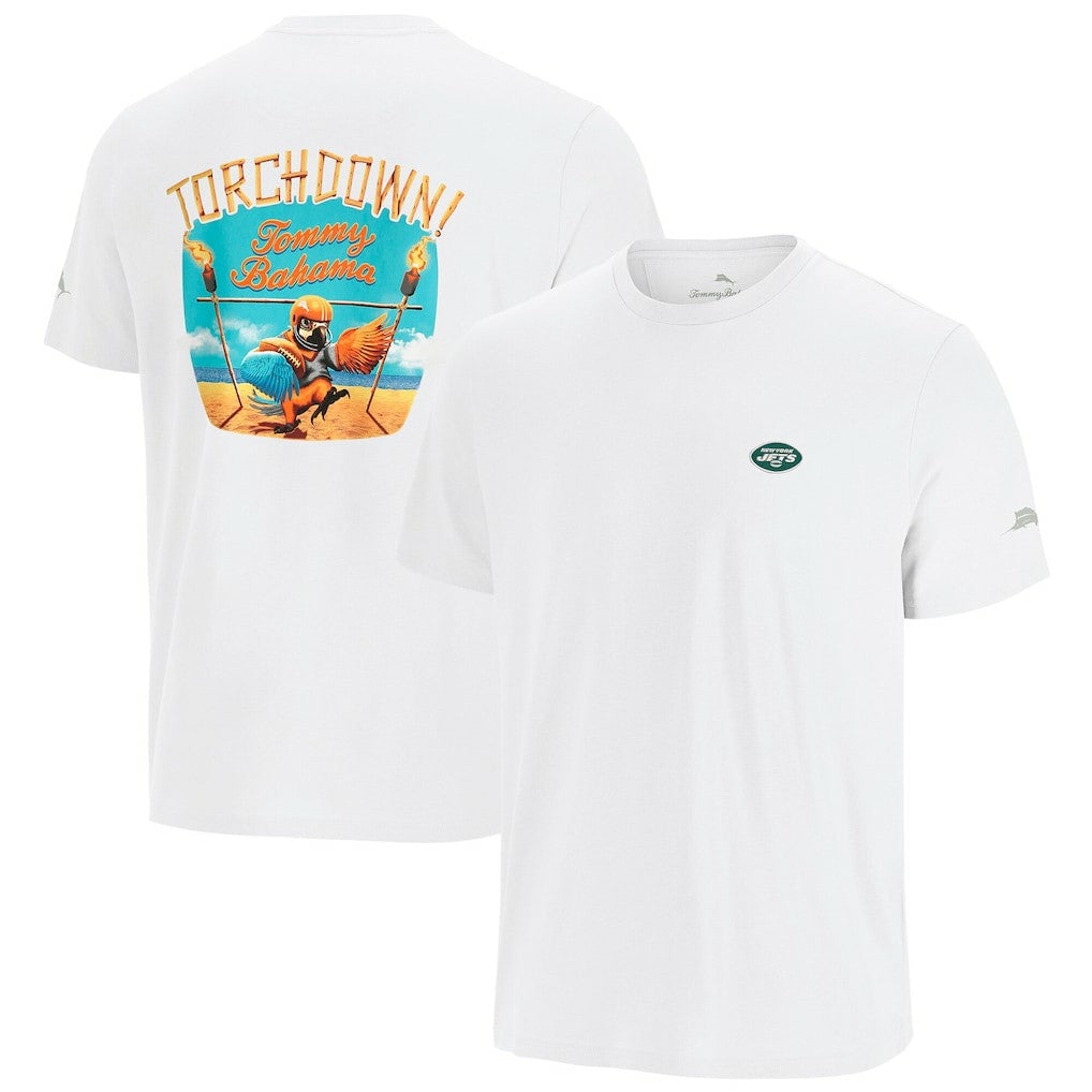 New York Jets Tommy Bahama Sport Torchdown Graphic T-Shirt
