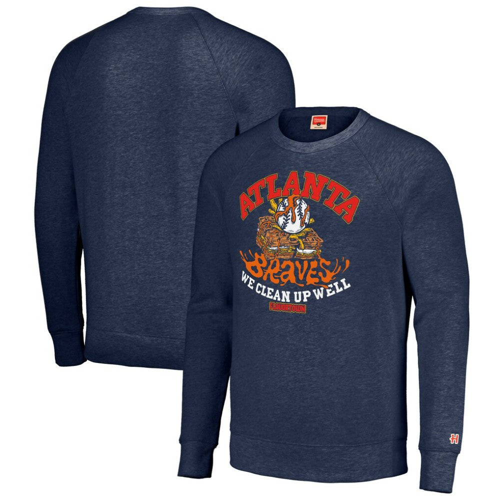 Atlanta Braves MLB x Guy Fieri’s Flavortown Unisex Tri-Blend Pullover Sweatshirt | MLB New