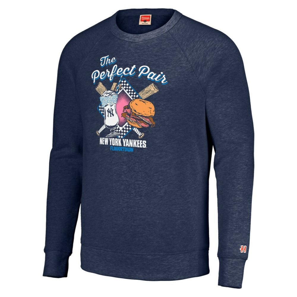 New York Yankees MLB x Guy Fieri’s Flavortown Unisex Tri-Blend Pullover Sweatshirt | MLB US