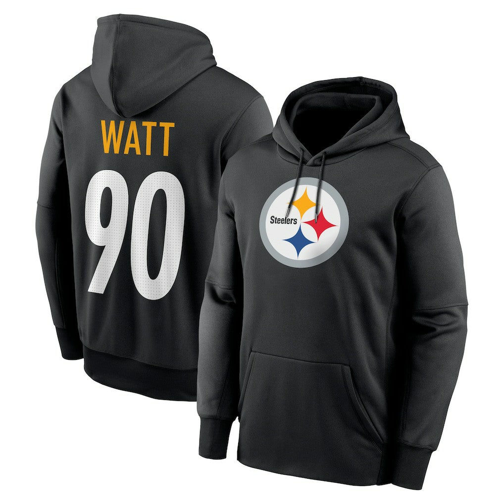 Pittsburgh Steelers Nike T.J. Watt  Player Name & Number Therma Hoodie
