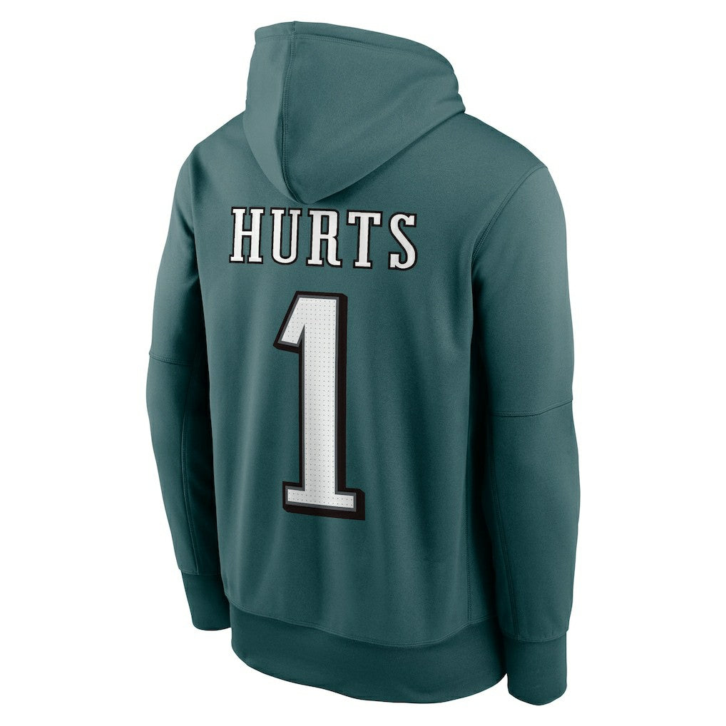 Philadelphia Eagles Nike Jalen Hurts  Player Name & Number Therma Hoodie