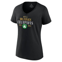 Boston Celtics Women's 2024 NBA Finals Champions Fade Away Jumper Roster Signature V-Neck T-Shirt Discount