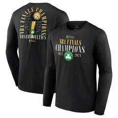 Boston Celtics 2024 NBA Finals Champions Fade Away Jumper Roster Signature Long Sleeve T-Shirt On Sale