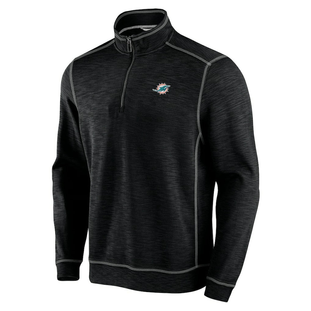 Miami Dolphins Tommy Bahama Tobago Bay Tri-Blend Half-Zip Sweatshirt