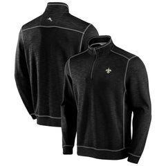 New Orleans Saints Tommy Bahama Tobago Bay Tri-Blend Half-Zip Sweatshirt