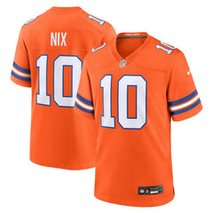 Denver Broncos Nike Bo Nix  Mile High Collection 1977 Throwback Player Game Jersey