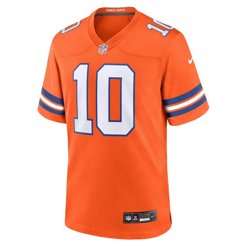 Denver Broncos Nike Bo Nix  Mile High Collection 1977 Throwback Player Game Jersey
