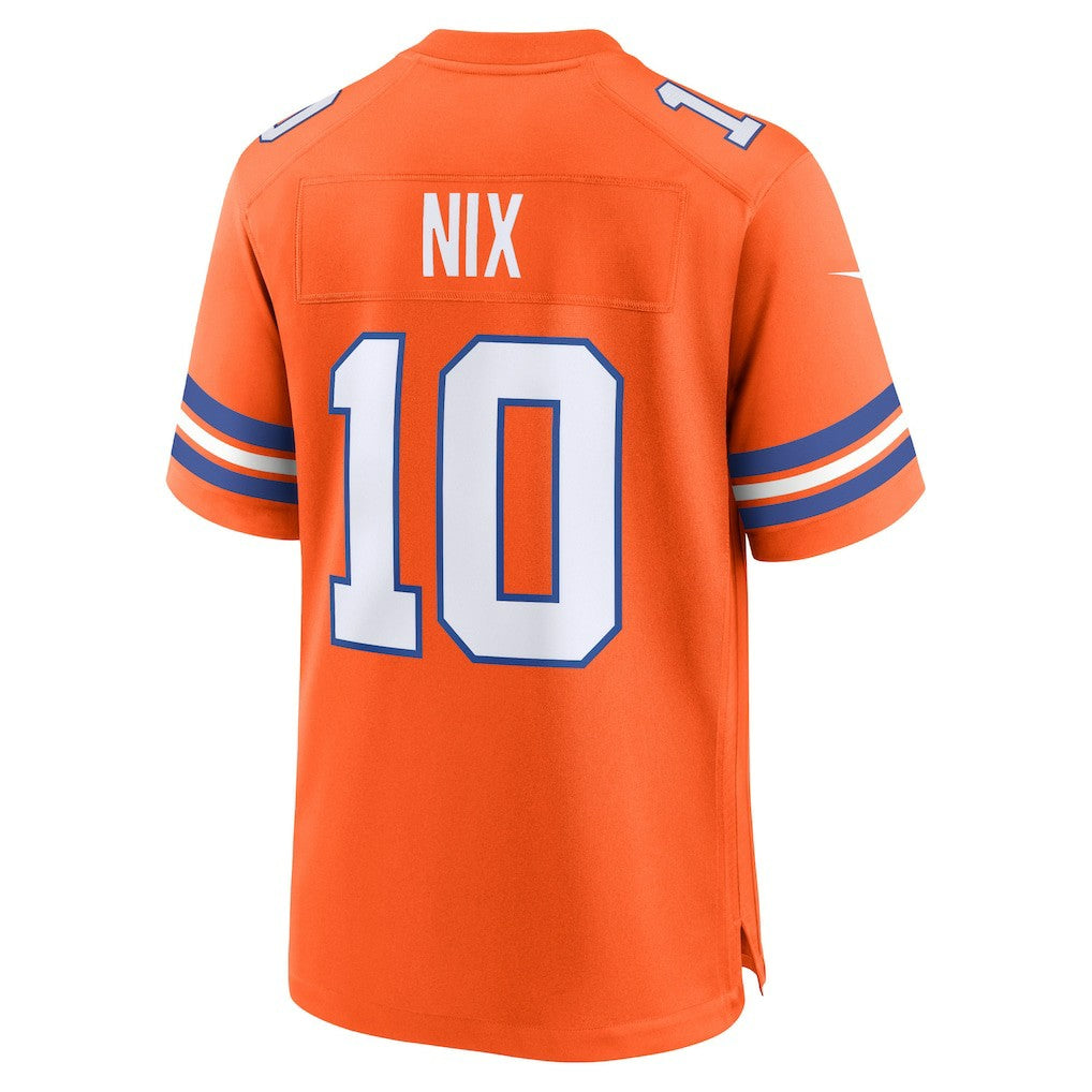Denver Broncos Nike Bo Nix  Mile High Collection 1977 Throwback Player Game Jersey