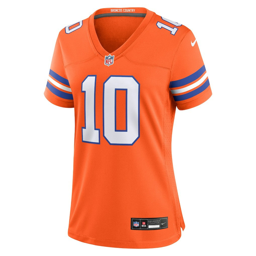 Denver Broncos Nike Bo Nix  Women's Mile High Collection 1977 Throwback Player Game Jersey