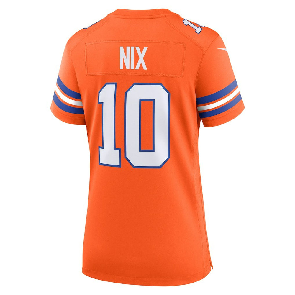 Denver Broncos Nike Bo Nix  Women's Mile High Collection 1977 Throwback Player Game Jersey