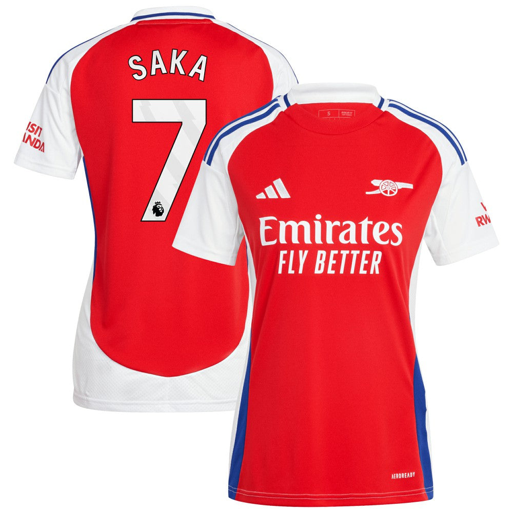 Bukayo Saka Arsenal Women's 2024/25 Home Replica Player Jersey – Red - Adidas