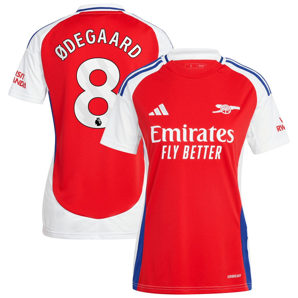 Martin Odegaard Arsenal Women's 2024/25 Home Replica Player Jersey – Red - Adidas