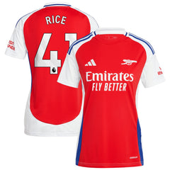 Declan Rice Arsenal Women's 2024/25 Home Replica Player Jersey – Red - Adidas