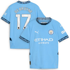 Kevin De Bruyne Manchester City Youth 2024/25 Home Replica Player Jersey Light Blue - Puma