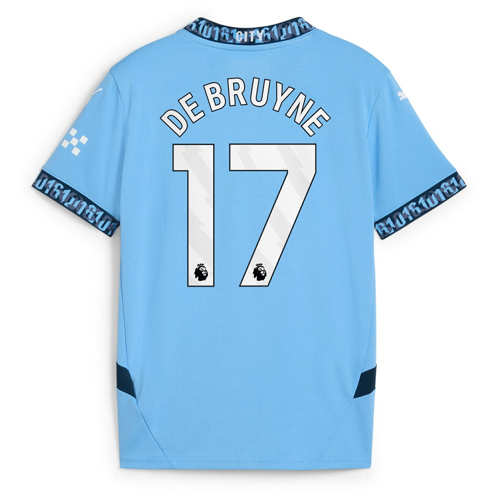 Kevin De Bruyne Manchester City Youth 2024/25 Home Replica Player Jersey Light Blue - Puma
