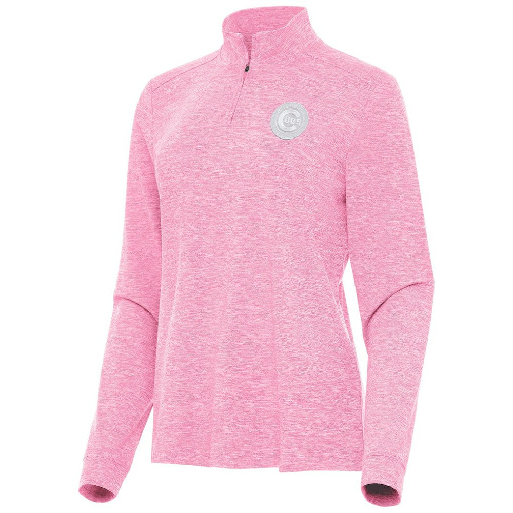 Chicago Cubs Antigua Women's Mentor Lightweight Mock Neck Quarter-Zip Top | MLB New