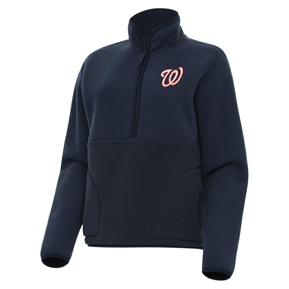 Washington Nationals Antigua Women's Figure Half-Zip Sweatshirt | MLB New