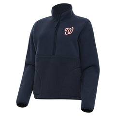 Washington Nationals Antigua Women's Figure Half-Zip Sweatshirt | MLB New