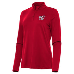 Washington Nationals Antigua Women's Reprocess Quarter-Zip Top - Red | MLB US