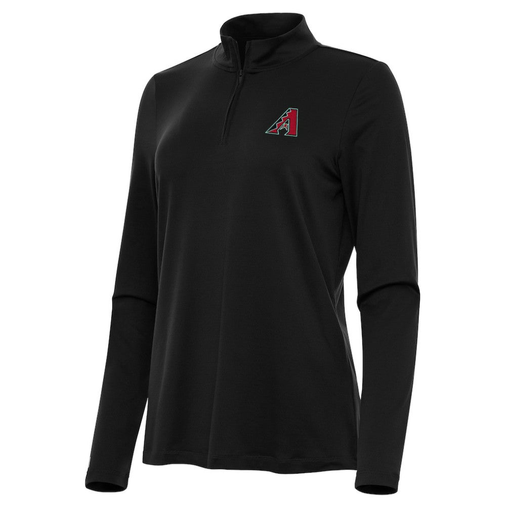 Arizona Diamondbacks Antigua Women's Reprocess Quarter-Zip Top - Black | MLB Outlet