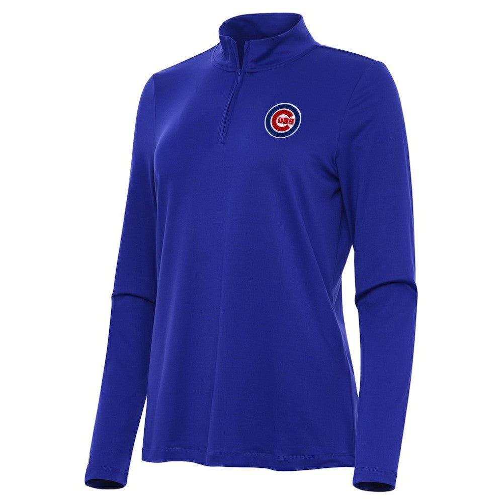 Chicago Cubs Antigua Women's Reprocess Quarter-Zip Top - Royal | MLB US