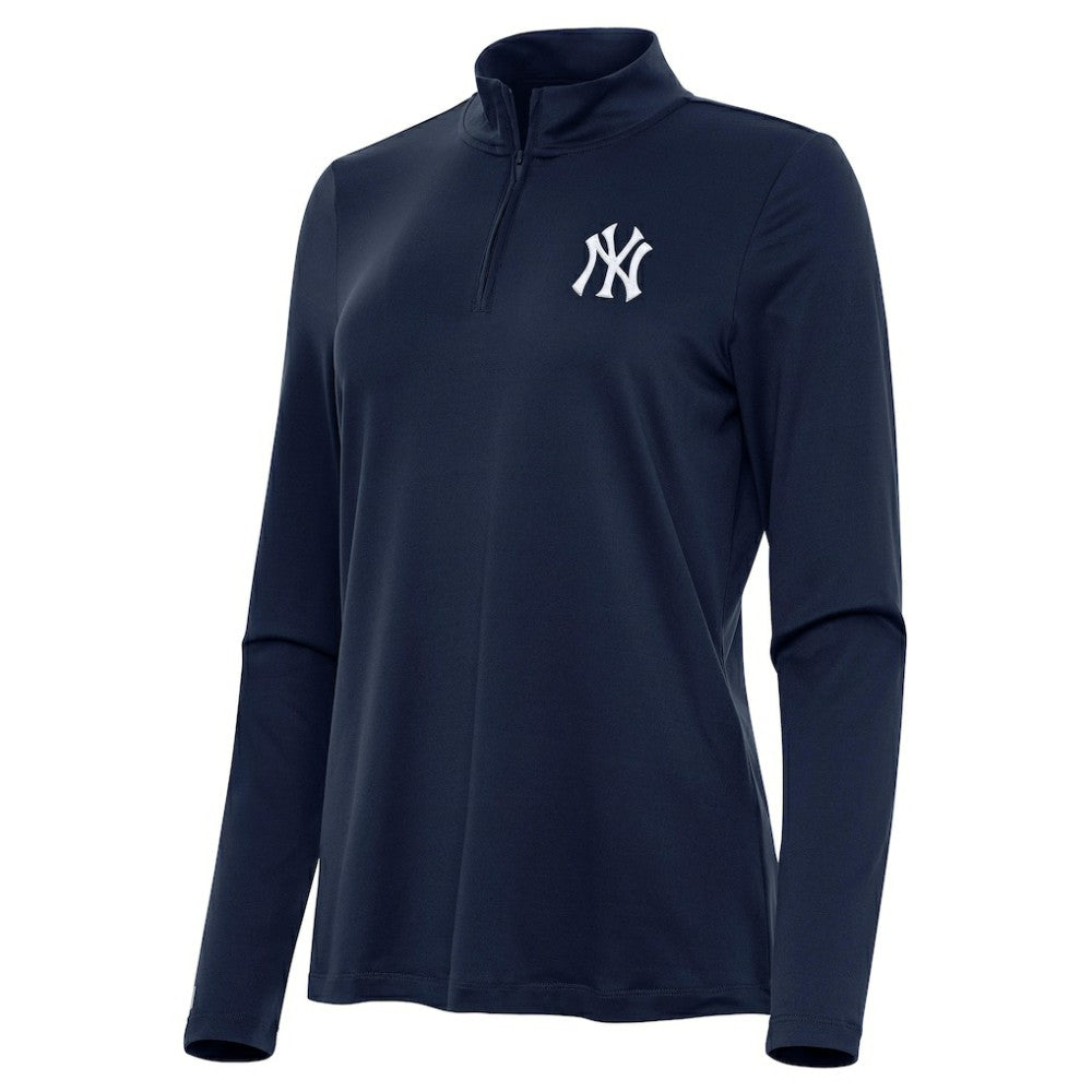 New York Yankees Antigua Women's Reprocess Quarter-Zip Top - Navy | MLB For sale