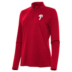 Philadelphia Phillies Antigua Women's Reprocess Quarter-Zip Top - Red | MLB US