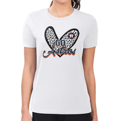 Houston Astros G-III 4Her by Carl Banks Women's Super-Slim Fit Lightweight Leopard Heart T-Shirt | MLB Discount