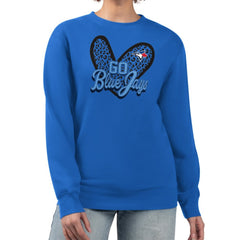 Toronto Blue Jays G-III 4Her by Carl Banks Women's Leopard Heart Pullover Sweatshirt | MLB Near me