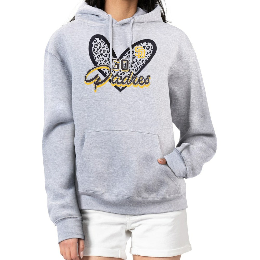 San Diego Padres G-III 4Her by Carl Banks Women's Leopard Heart Pullover Hoodie | MLB US